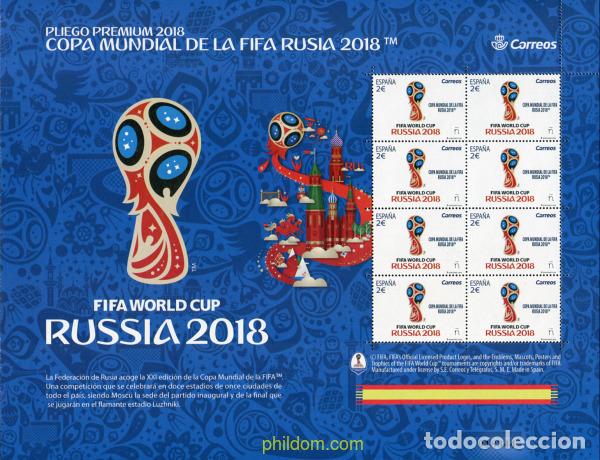 Sellos: 589518 MNH ESPA&Ntilde;A 2018 COPA MUNDIAL DE LA FIFA RUSIA 2018