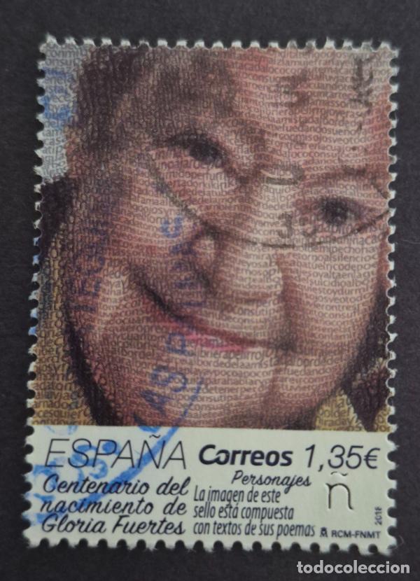 Francobolli: Espa&ntilde;a 2018 - Personajes, Gloria Fuertes, 1.35&euro; (Edifil 5235 &ordm;)