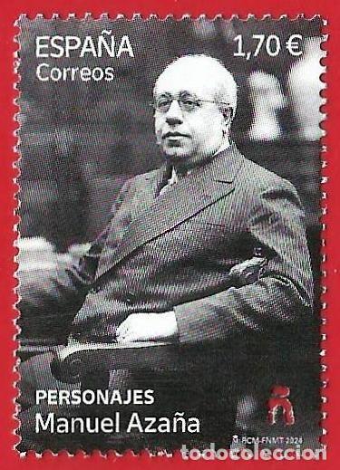 Sellos: Espa&ntilde;a. 2024. Edifil # 5719. Personajes. Manuel Aza&ntilde;a. Presidente II Republica