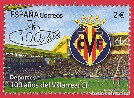 Sellos: Espa&ntilde;a. 2024. Edifil # 5730. 100 A&ntilde;os del Villarreal C.F.