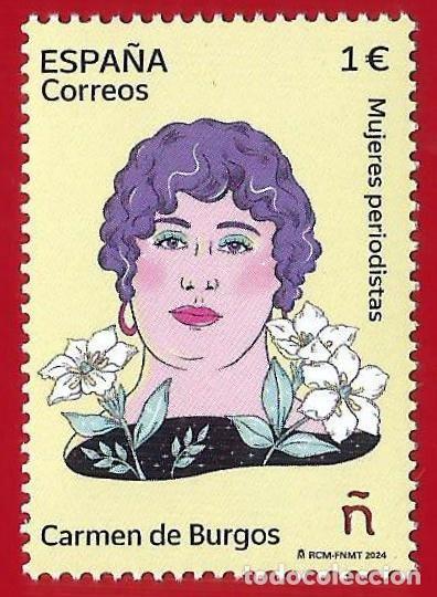 Sellos: Espa&ntilde;a. 2024. Edifil # 5751. Mujeres Periodistas. Carmen de Burgos