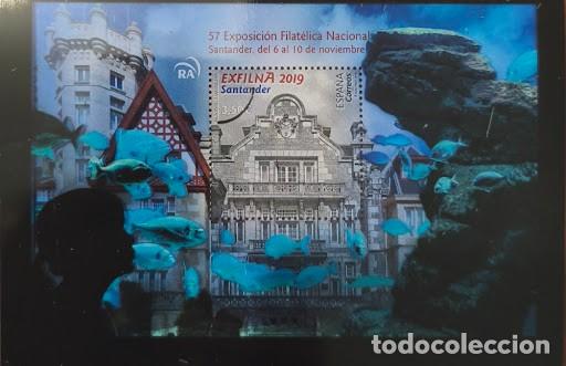 Briefmarken: Hoja bloque / Muestra EXFILNA 2019 Santander - 57 Exposici&oacute;n Filat&eacute;lica Nacional (Espa&ntilde;a Correos)