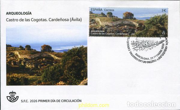 Sellos: 787789 MNH ESPA&Ntilde;A 2026 ARQUEOLOG&iacute;A. CASTRO DE LAS COGOTAS. CARDE&ntilde;OSA (&Aacute;VILA).