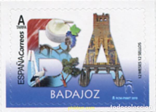 Sellos: 601517 MNH ESPA&Ntilde;A 2019 12 MESES, 12 SELLOS. BADAJOZ