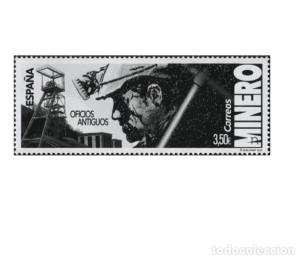 Sellos: Edifil 5349 MNH Minero Oficios Antiguos SIN FIJA SELLO Espa&ntilde;a 2019