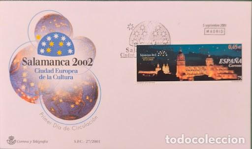 Francobolli: Sobre Primer D&iacute;a FDC - Salamanca 2002 Ciudad Europea de la Cultura / Madrid (05-09-2001)
