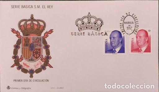 Francobolli: Sobre Primer D&iacute;a FDC - Serie B&aacute;sica S.M. El Rey / Madrid (28-06-2001) S.E.C. 21/2001