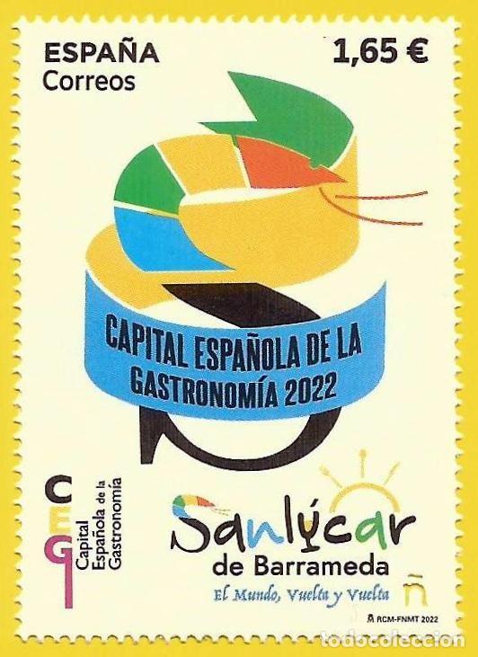 Sellos: Espa&ntilde;a. Spain. Edifil # 5562. Capital espa&ntilde;ola de la Gastronomia. Sanlucar de Barrameda (Cadiz)