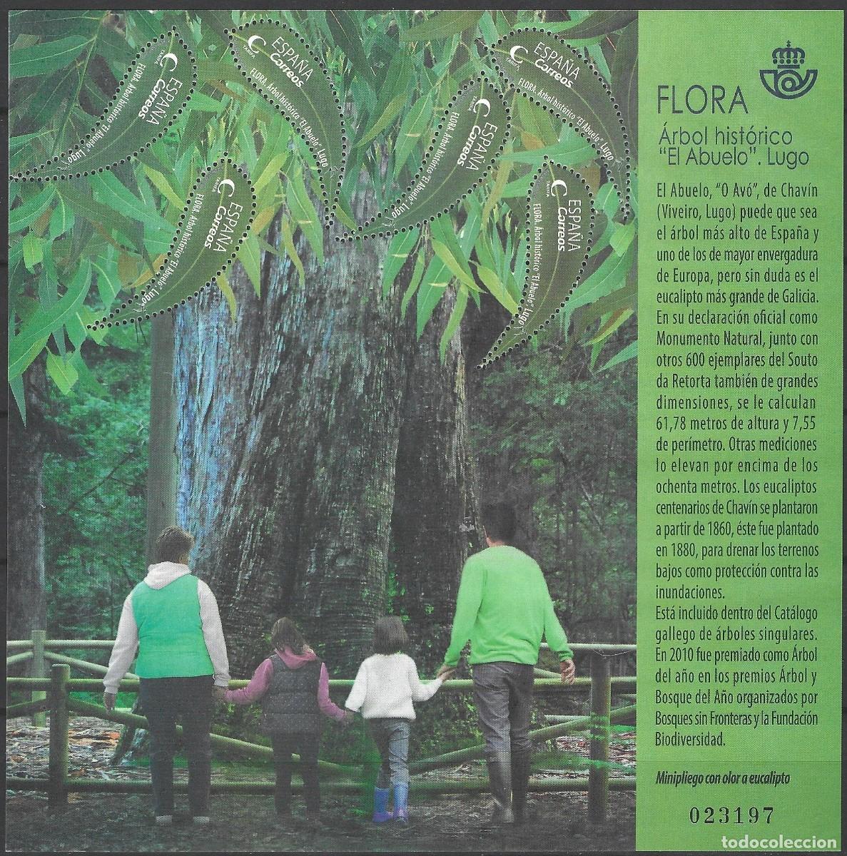 Timbres: ESPA&Ntilde;A - 2018 - MINIPLIEGO - FLORA - &Aacute;RBOL HIST&Oacute;RICO EL ABUELO - NUEVO CON GOMA