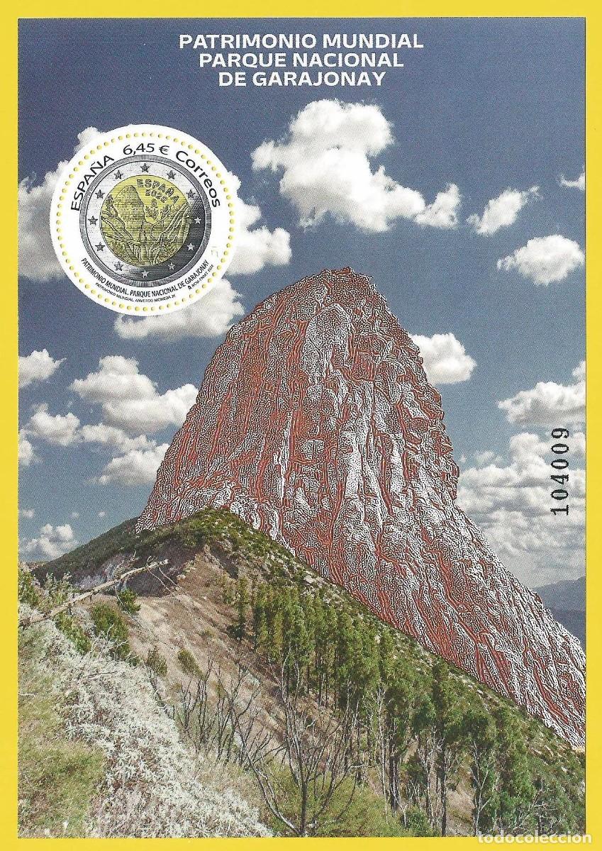 Sellos: Espa&ntilde;a. Spain. 2022. Edifil # 5555. HB. Patrimonio Mundial. Parque Nacional Garajonay. La Gomera