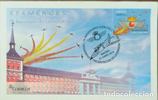 Sellos: Sobre de Primer D&iacute;a FDC - 75 Aniversario del Ej&eacute;rcito del Aire (Madrid, 2014)