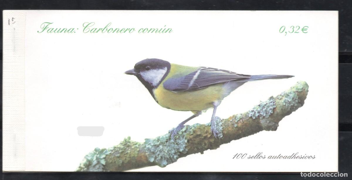 Sellos: TALONARIO 100 SELLOS FAUNA CARBONERO COMUN EDIFIL 4462**