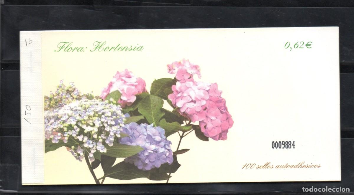 Sellos: TALONARIO DE 100 SELLOS FLORA HORTENSIA EDIFIL 4468C