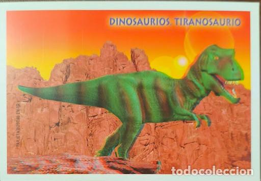 Sellos: Tarjeta Postal en 3D / Entero Postal - Dinosaurios: Tiranosaurio (Correos, Espa&ntilde;a)