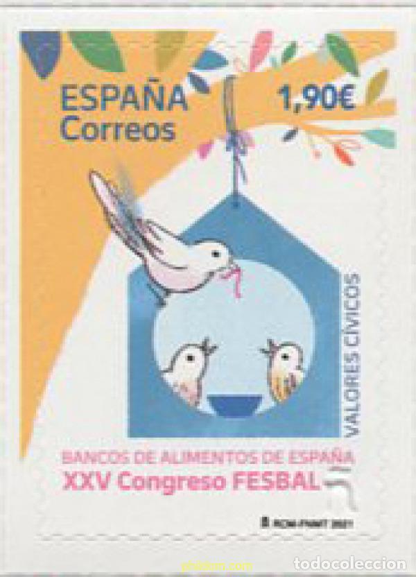 Sellos: 645211 MNH ESPA&Ntilde;A 2021 VALORES C&Iacute;VICOS. - 2021. BANCOS DE ALIMENTOS DE ESPA&Ntilde;A. XXV CONGRESO FESB