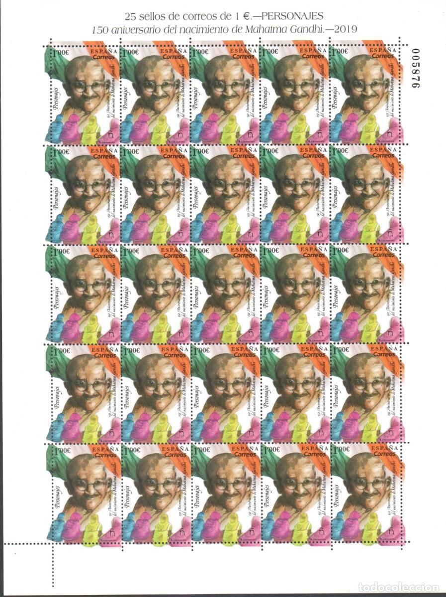 Sellos: EDIFIL 5346** PLIEGO DE 25 SELLOS GANDHI