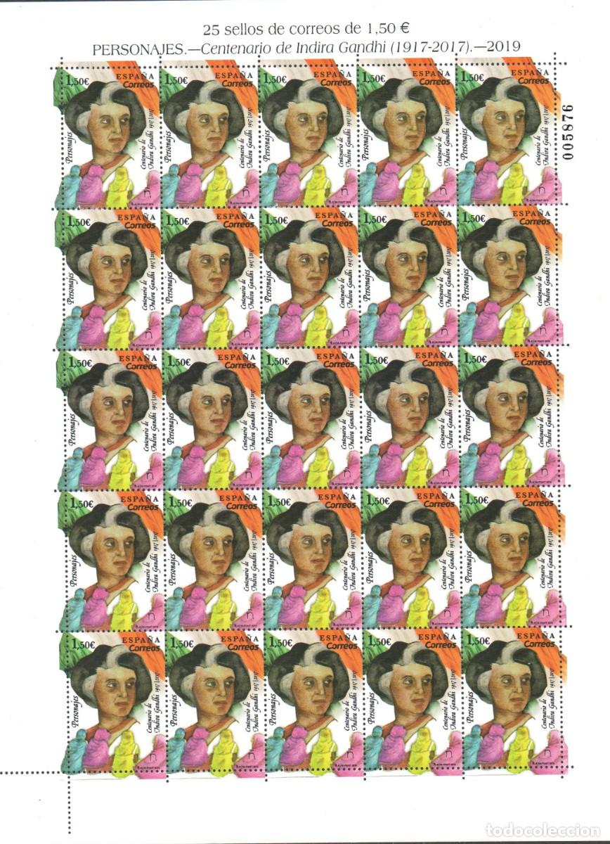 Sellos: EDIFIL 5347** PLIEGO DE 25 SELLOS INDIRA GANDHI