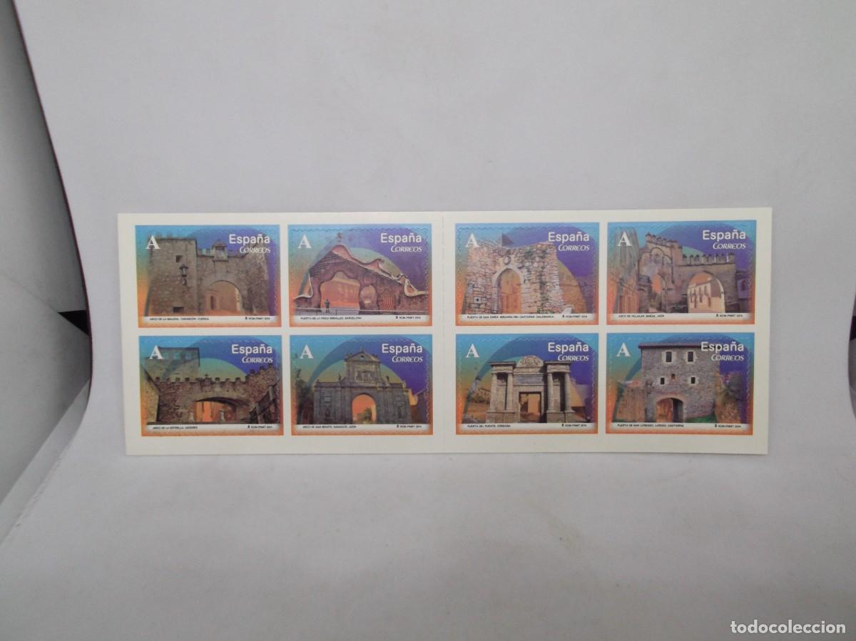 Sellos: Carnet Espa&ntilde;a 2014 Arcos y puertas monumentales.8 sellos adhesivos Tarifa A.Nuevo
