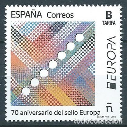 Sellos: ESPA&Ntilde;A 2026 70 ANIVERSARIO DEL SELLO EUROPA MNH ED 5909 YT 5670