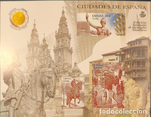 Sellos: Prueba calcogr&aacute;fica - Ciudades de Espa&ntilde;a / Exfilna 2018 Sevilla - Edici&oacute;n limitada