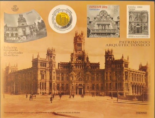 Sellos: Prueba calcogr&aacute;fica - Patrimonio Arquitect&oacute;nico / Exfilna 2019 Santander / Juvenia 2019 - Edici&oacute;n li