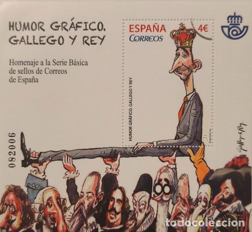 Sellos: Hojita Bloque de Muestra - Humor Gr&aacute;fico Gallego y Rey / (4&euro;)