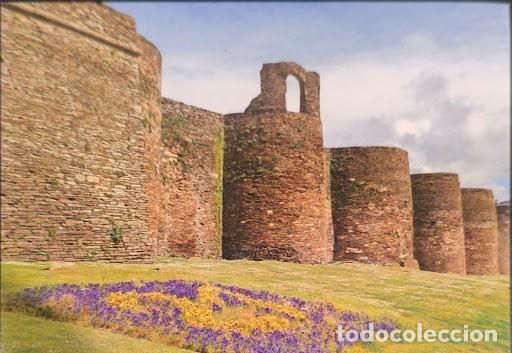 Sellos: Tarjeta postal / Entero postal - Muralla de Lugo (Sello Tusello Correos) Tarifa A