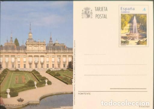 Sellos: Tarjeta postal / Tarifa A - Patrimonio Nacional: Palacio de La Granja de San Ildefonso, Segovia