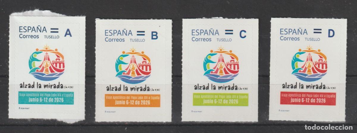 Sellos: Espa&ntilde;a Spain 2026 - Visita del Papa Leon XIV a Espa&ntilde;a, juego completo mnh**