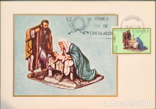 Sellos: Tarjeta m&aacute;xima / Entero postal - Navidad 1976 (Navidad, Espa&ntilde;a)