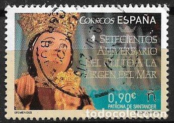 Sellos: 2015 700 Aniv&ordm; Culto a la Virgen del Mar. Santander, EDIFIL n&ordm; 4972 (o)