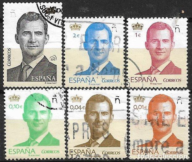 Sellos: 2015 Don Felipe VI, serie b&aacute;sica, EDIFIL n&ordm; 4934 / 9 (o)