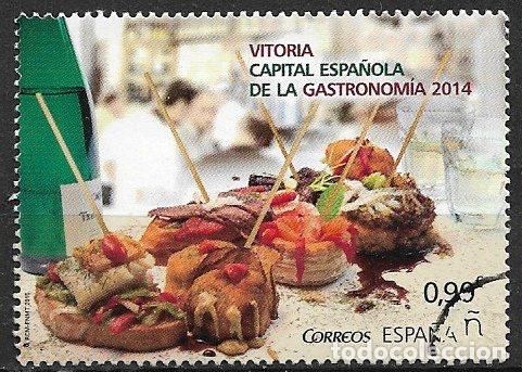 Sellos: 2015 Capital de la Gastronom&iacute;a VITORIA, EDIFIL n&ordm; SH 4942 A (o)