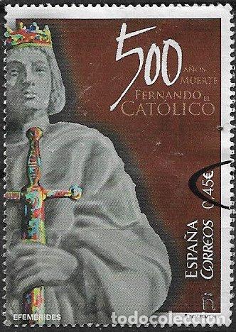 Sellos: 2016 500 a&ntilde;os muerte de Fernando el Cat&oacute;lico, EDIFIL n&ordm; 5077 (o)
