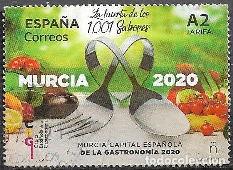 Sellos: 2020 Capital Espa&ntilde;ola de la Gastronom&iacute;a, Murcia, EDIFIL n&ordm; 5379 (o)