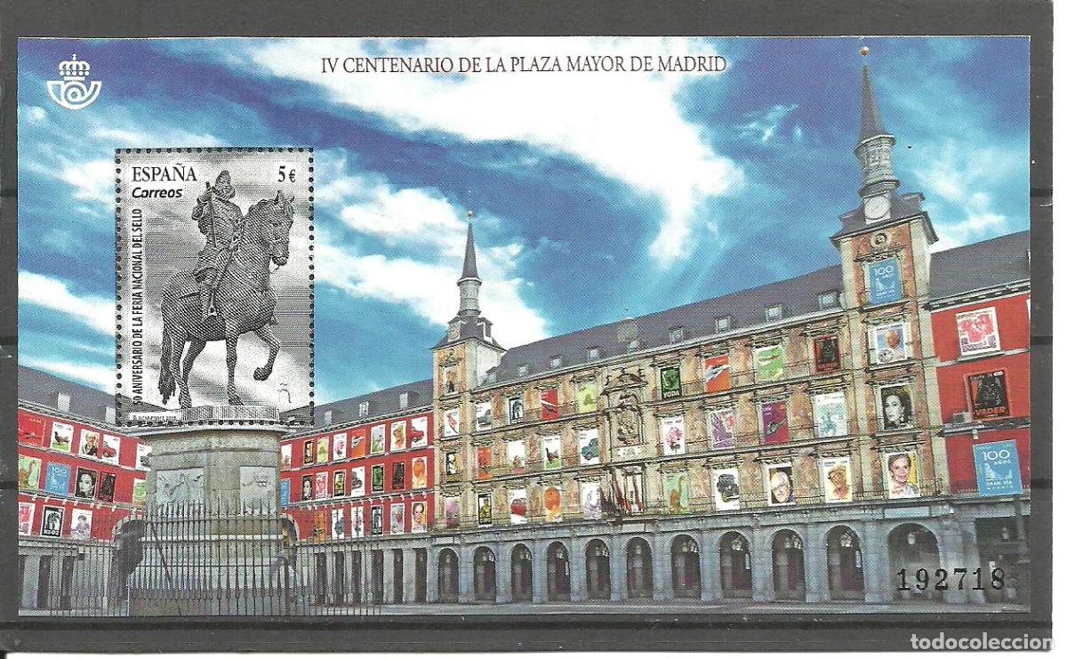 Sellos: ESPA&Ntilde;A 2018 - EDIFIL NRO. 5225 HB - PLAZA MAYOR MADRID - NUEVO