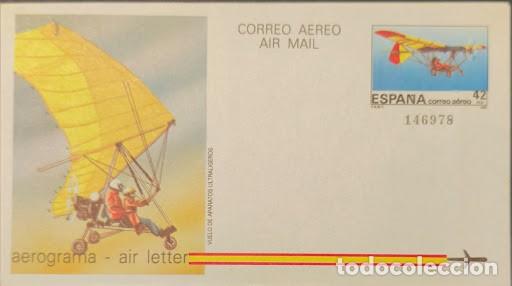 Sellos: Lote de 6 Enteros Postales de Correo A&eacute;reo / Aerogramas de Espa&ntilde;a -
