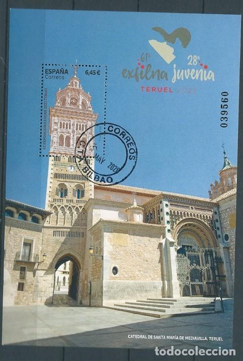 Briefmarken: ESPA&Ntilde;A 2023 HB EXFILNA TERUEL: CATEDRAL SANTA MARIA DE MEDIAVILLA USADO ED HB-5653 YT F5412