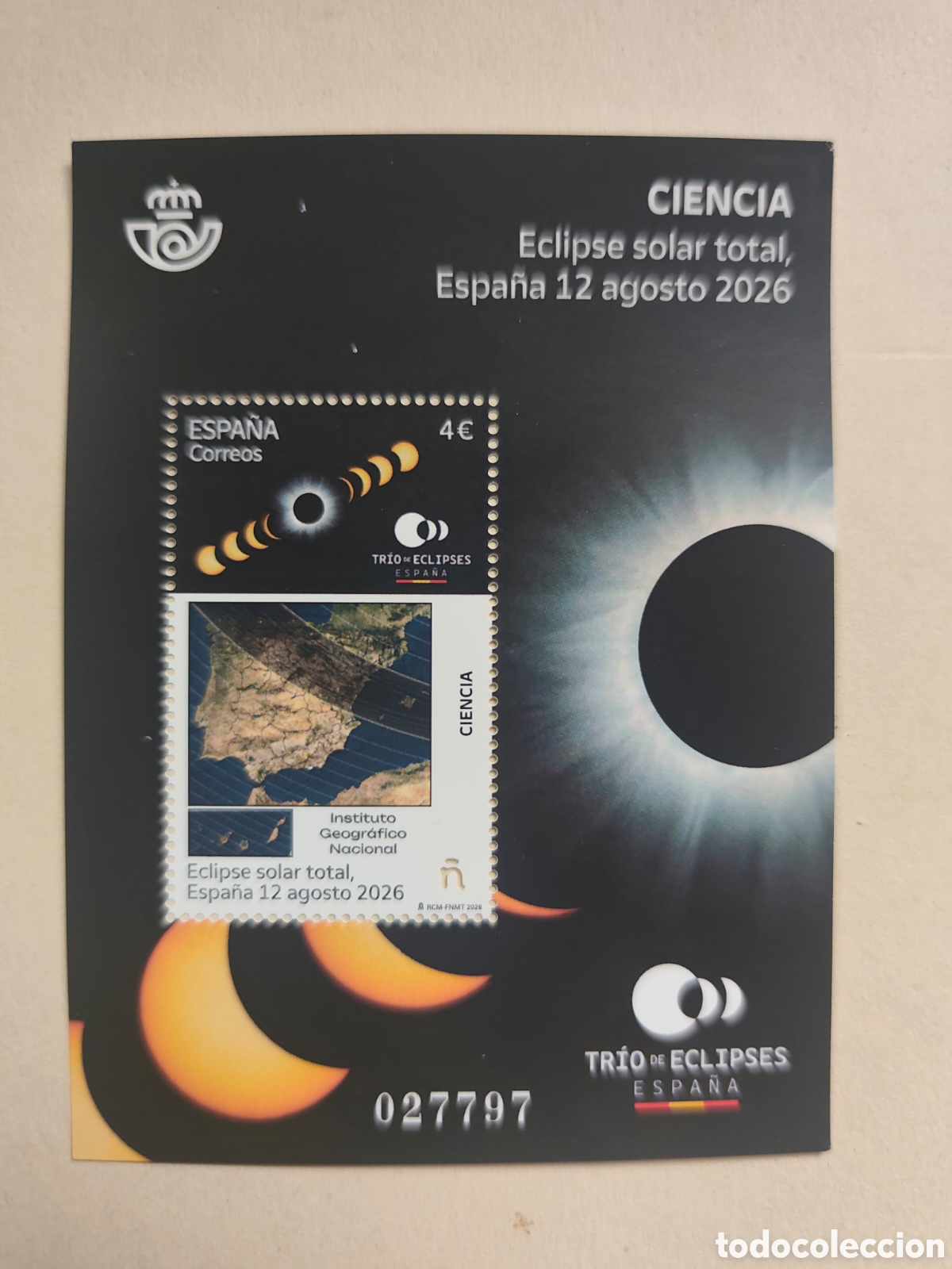 Sellos: Espa&ntilde;a 2026 Eclipse Solar Total