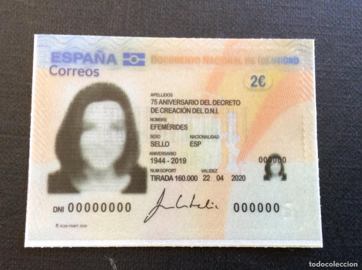 Sellos: ESPA&Ntilde;A N&ordm; EDIFIL 5400*** A&Ntilde;O 2020. 75 ANIVERSARIO CREACION DEL DNI