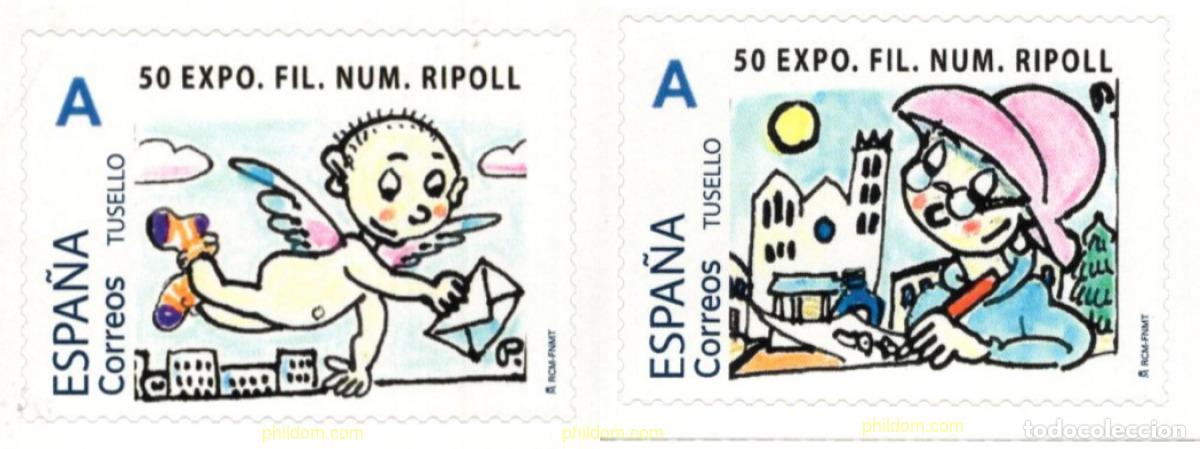 Sellos: 702752 MNH ESPA&Ntilde;A Privados Ripolles 2023 50 A&Ntilde;OS DE LA PRIMERA EXPOSICION FILATELICA Y NUMISMATIC