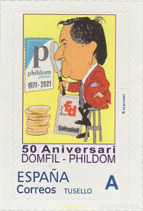 Sellos: 644772 MNH ESPA&Ntilde;A Privados 2021 50 ANIVERSARIO DE DOMFIL PHILDOM 1971 - 2021