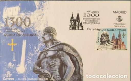 Sellos: Sobres de Primer D&iacute;a (FDC) - 1300 Aniversario Constituci&oacute;n del Reino de Asturias (Madrid, 2018)
