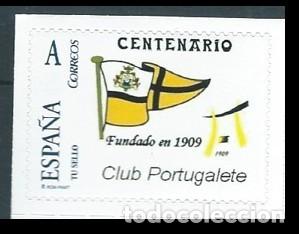 Sellos: ESPA&Ntilde;A 2009 CENTENARIO FUNDACION DEL PORTUGALETE FUTBOL CLUB MNH