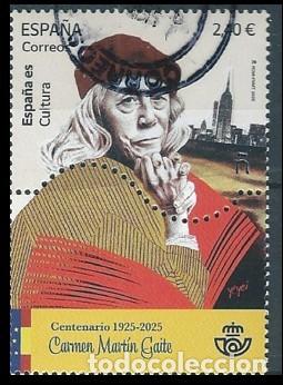 Sellos: ESPA&Ntilde;A 2025 LITERATURA CARMEN MART&Iacute;N GAITE (1925-2025) USADO ED 5830 YT 5591