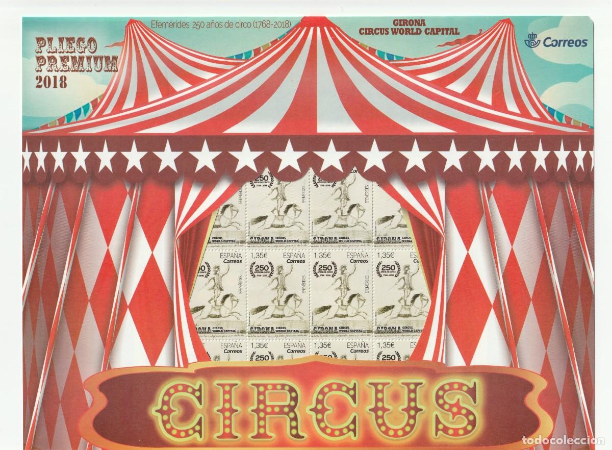 Selos: PLIEGO PREMIUN N&ordm; 57 A&Ntilde;O 2018 250 A&Ntilde;OS DE CIRCO