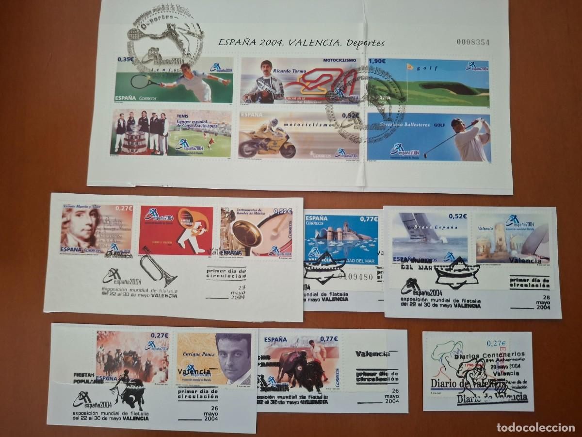 Timbres: HB1256 Sellos ESPA&Ntilde;A a&ntilde;o 2004 Valencia con matasellos conmemorativos