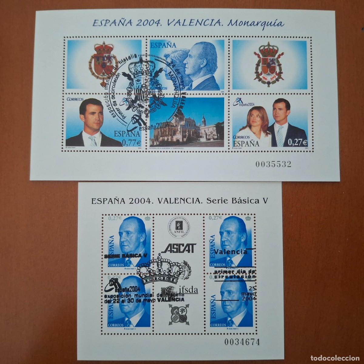 Selos: HB1257 Sellos ESPA&Ntilde;A a&ntilde;o 2004 Valencia con matasellos conmemorativos