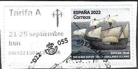 Sellos: Sello ATM Espa&ntilde;a 2022 &ndash; EXFILNA Ir&uacute;n &ndash; Magallanes-Elcano &ndash; Tarifa A