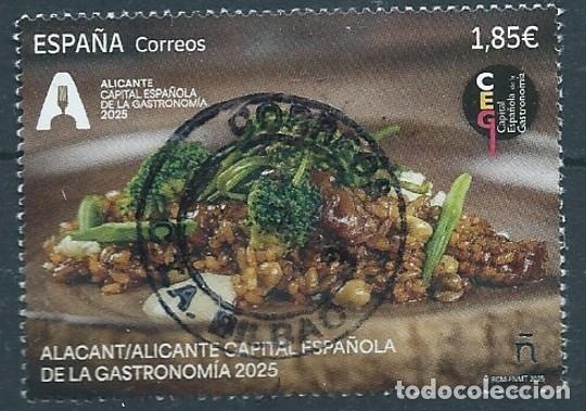 Sellos: ESPA&Ntilde;A 2025 CAPITAL DE LA GASTRONOM&Iacute;A ALACANT-ALICANTE USADO ED 5837 YT 5597
